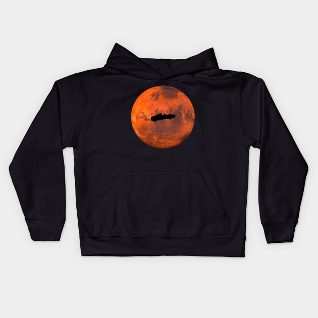 Tesla Roadster in Space Kids Hoodie by m31media